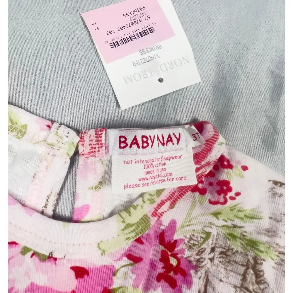 Vintage Baby Nay Girls Floral Princess 2 Pc Outfit Set NWT 3T Made in USA